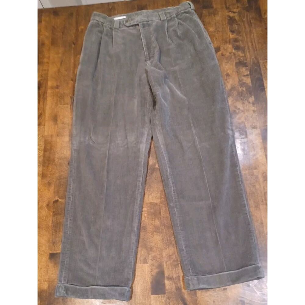 Perry Ellis men’s dark charcoal Heavy Warm 100% Cotton corduroy 33×32 pants